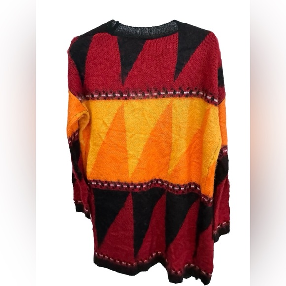 Retro Rue21 Women’s S Boho Open Front Sweater Full Body Funky - Picture 2 of 5